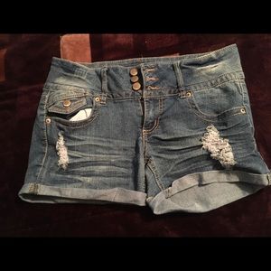 High waist Jean shorts